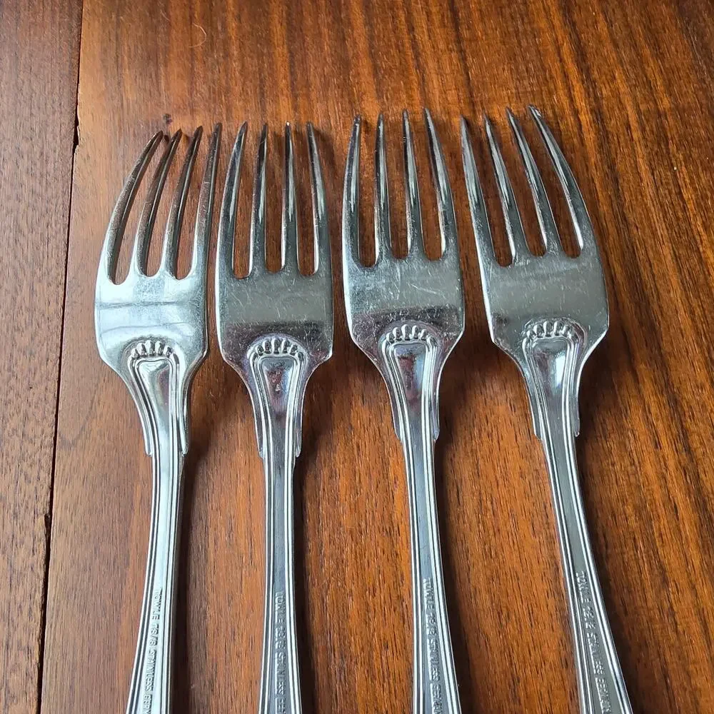 Towle Hamilton Dinner Forks Stainless Steel Germany 18/8 Satin Handle Set of 4